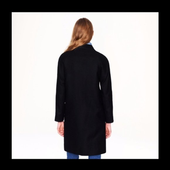 NWOT J. Crew Double Breasted Cocoon Coat Wool/Cashmere Oversized 10 - Picture 5 of 7